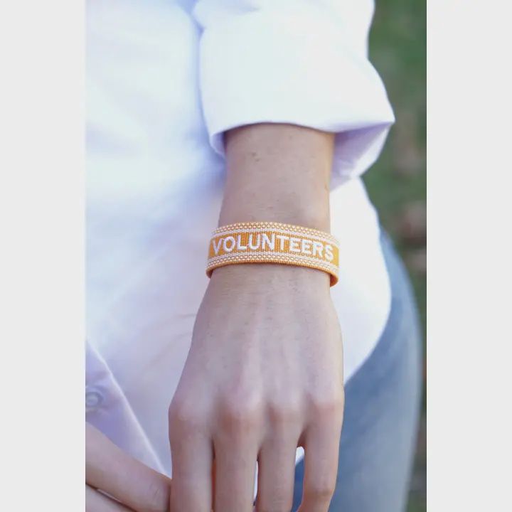 Tennessee Vols Woven Tassel Bracelet in Orange
