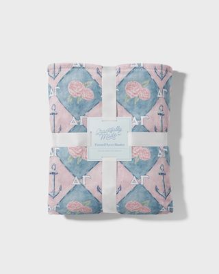 Delta Gamma Flannel Fleece Blanket, Sorority