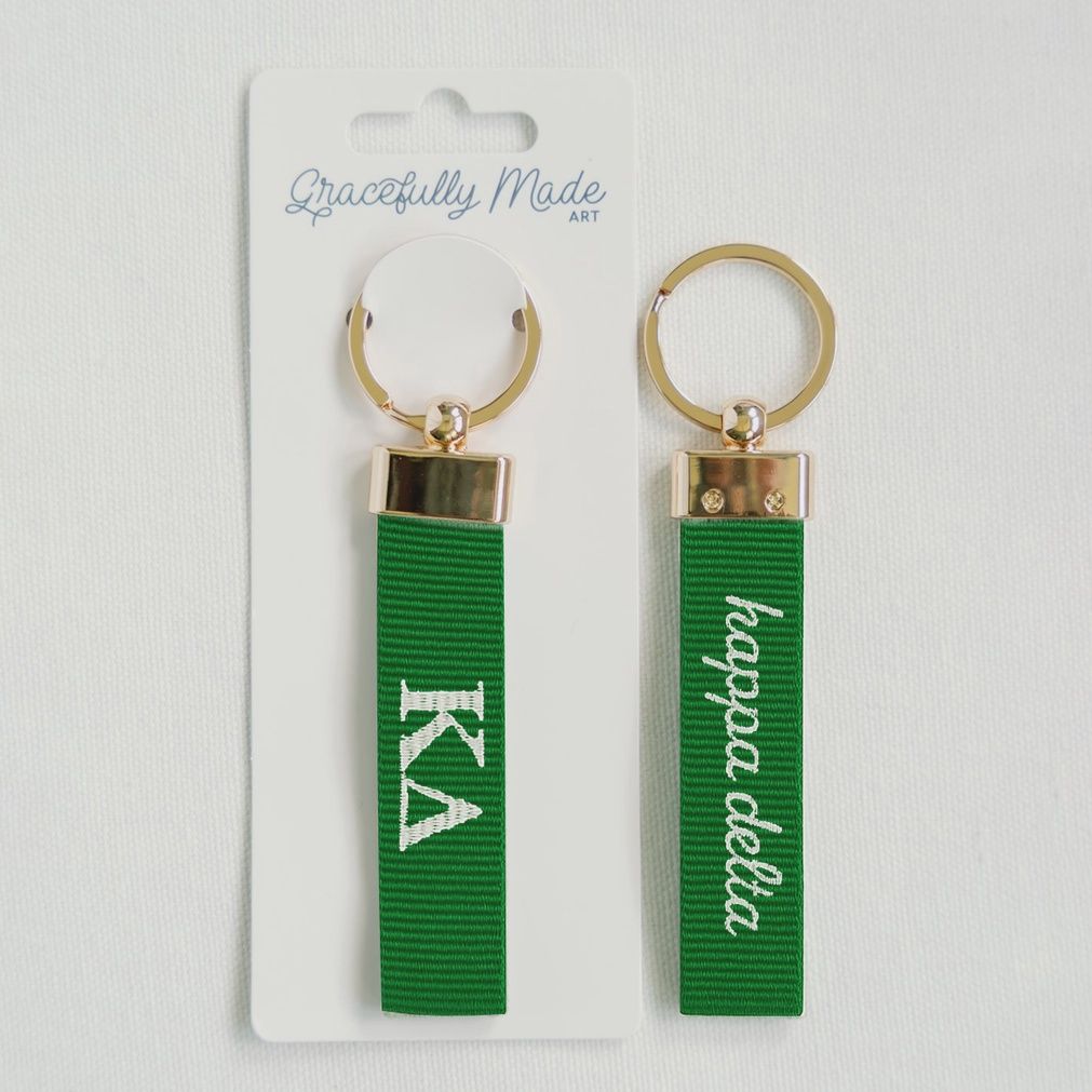 Kappa Delta Embroidered Keychain, Sorority