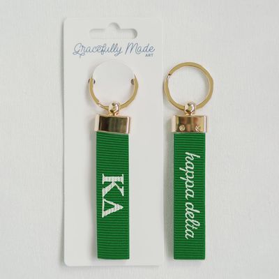 Kappa Delta Embroidered Keychain, Sorority