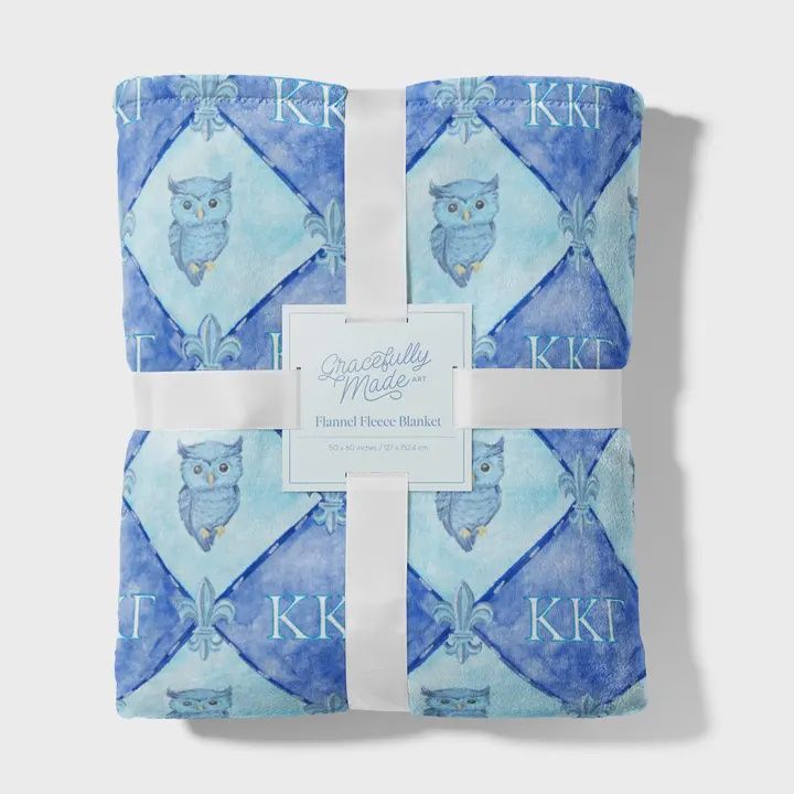 Kappa Kappa Gamma Flannel Fleece Blanket, Sorority