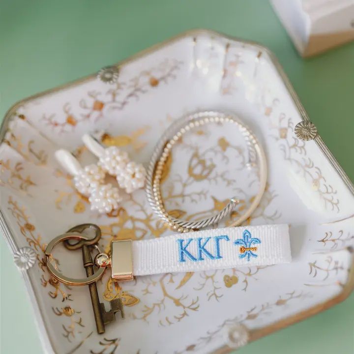 Kappa Kappa Gamma Embroidered Keychain, Sorority