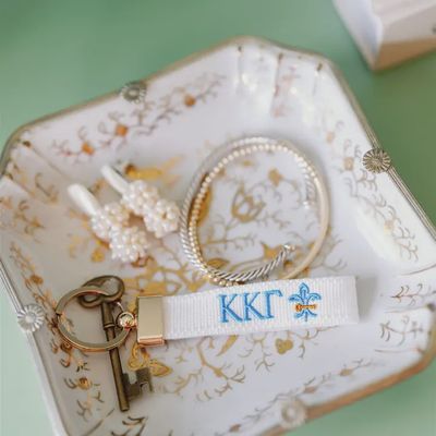 Kappa Kappa Gamma Embroidered Keychain, Sorority