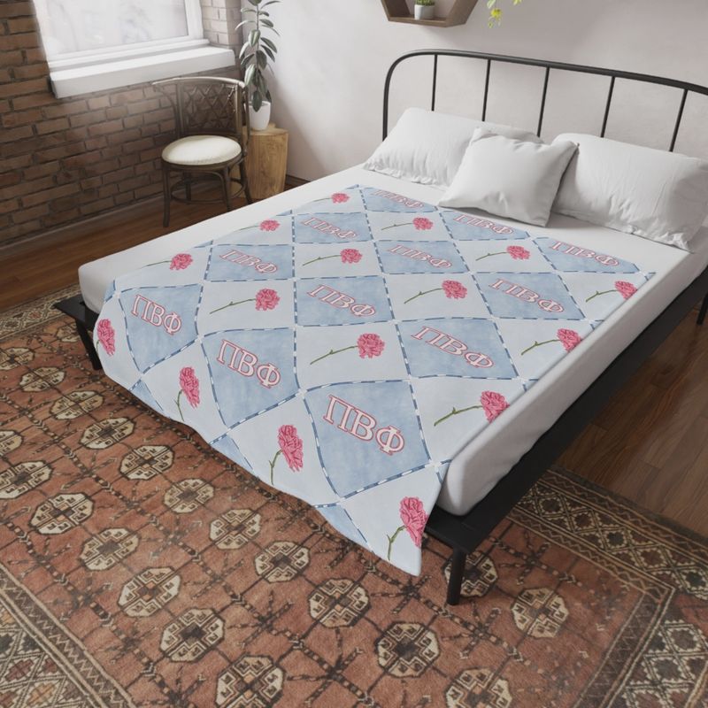 Pi Beta Phi Flannel Fleece Blanket, Sorority