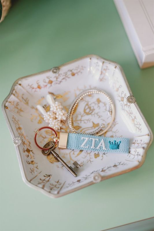 Zeta Embroidered Keychain, Sorority