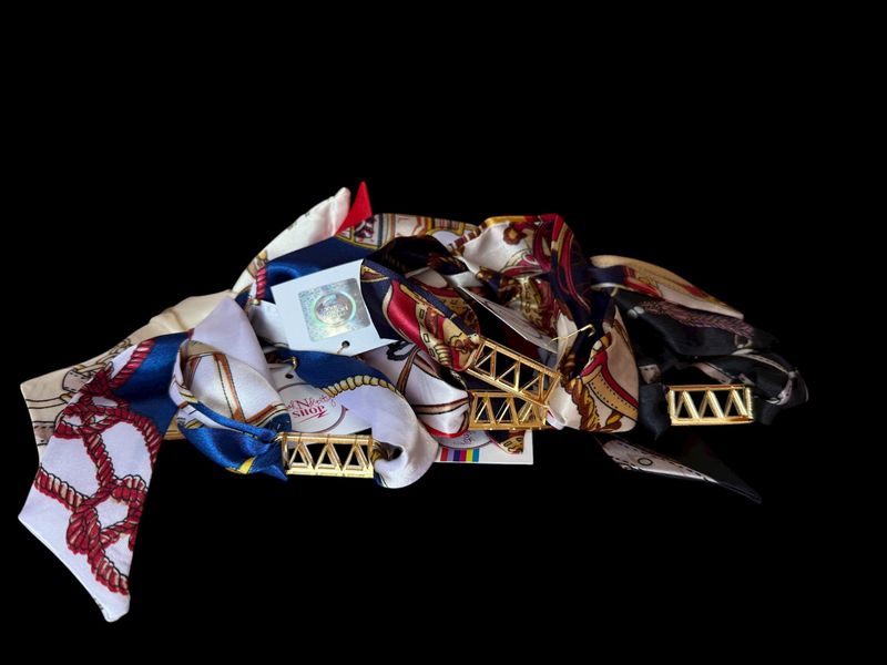 Tie Scarf with Sorority Greek Slide - Delta Delta Delta