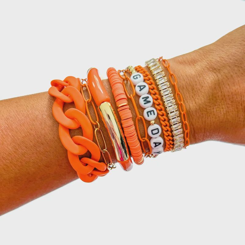 Orange Game Day Bracelets - Orange Tube