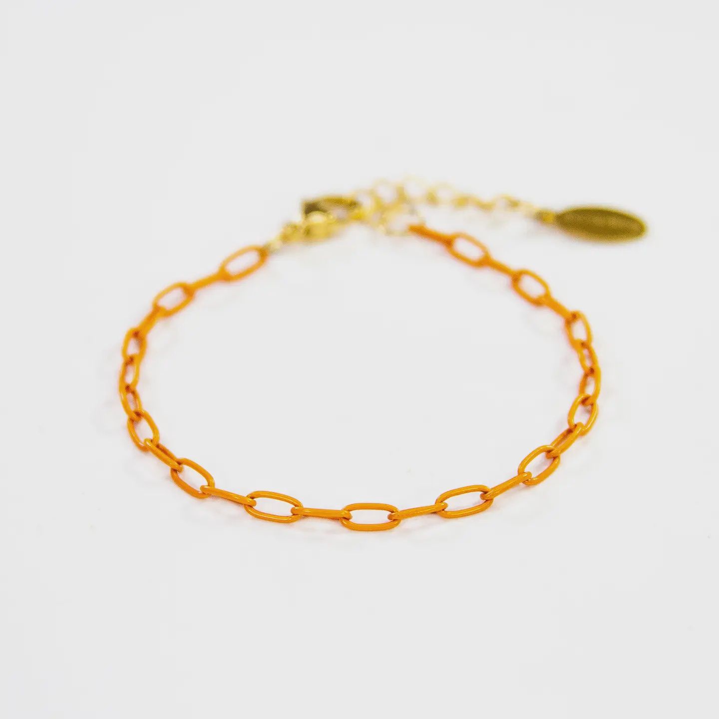 Orange Game Day Bracelets - Orange Mini Paperclip