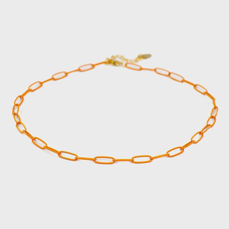 Orange Game Day Bracelets - Orange Mini Paperclip