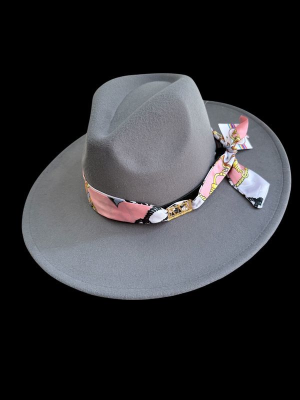 Ladies Fashion Fedora Faux Leather Hat