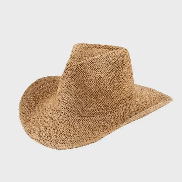 Ladies Fedora Style Straw Natural Hat