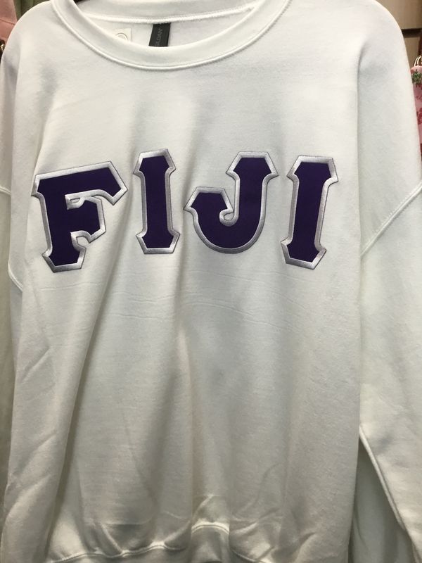 Fraternity Lettered Greek Crewneck - FIJI