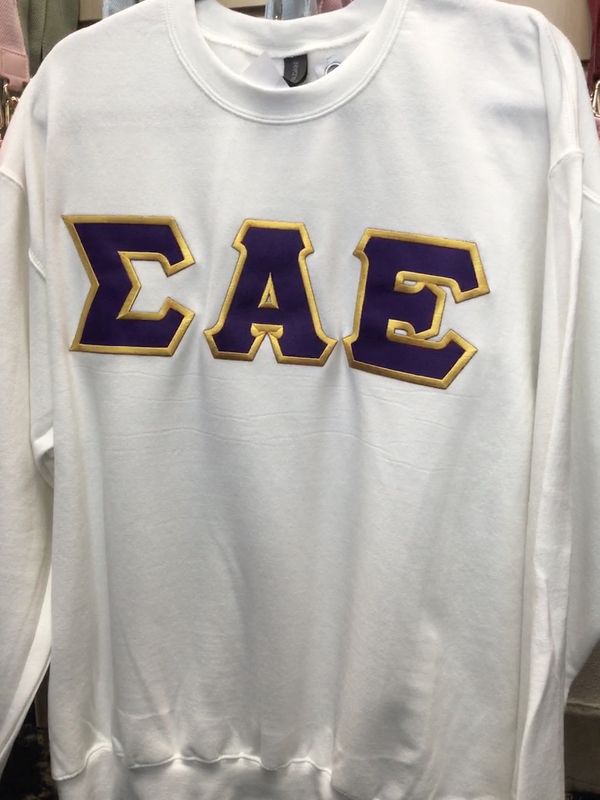Fraternity Lettered Greek Crewneck - Sigma Alpha Epsilon