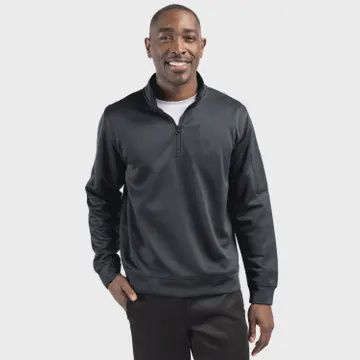 Clique Men's Lift Performance Quarter Zip, Colour: Black, Size: M