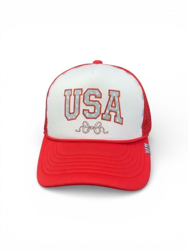 USA Trucker Hat with Bow