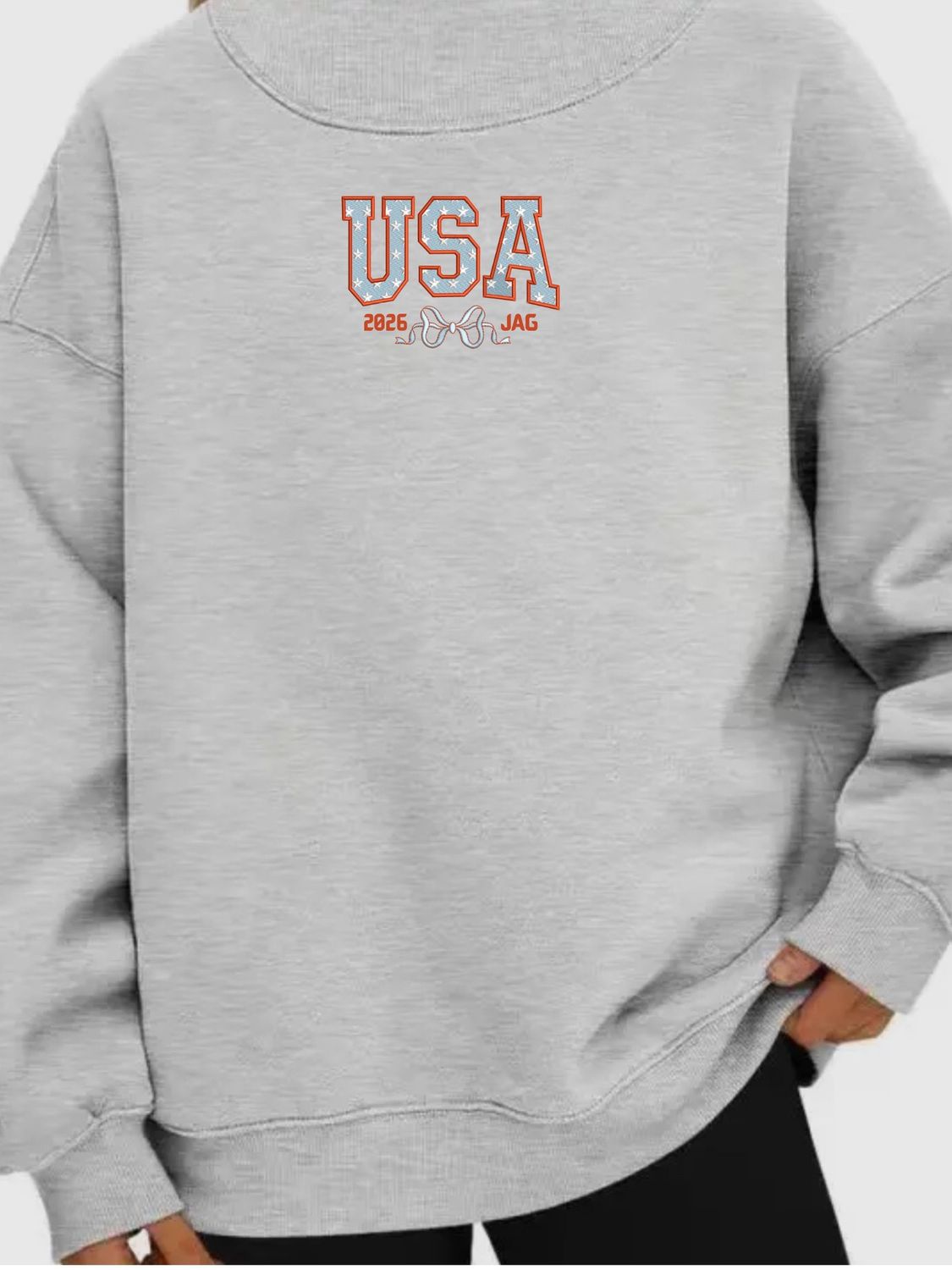 USA Mock Neck Sweatshirt - JAG, Size: S