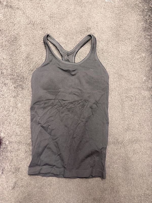 Lululemon Black Ribbed Racer Back Tank - Size 2