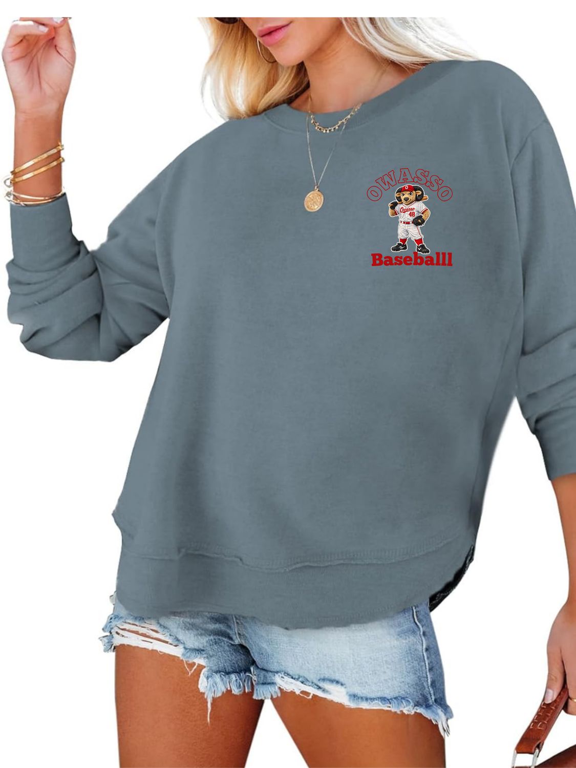 Owasso  Baseball Crew Neck Longsleeve