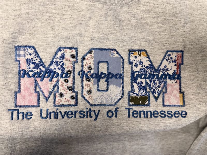 Kappa Kappa Gamma MOM appliqué Sweatshirt/T-shirt
