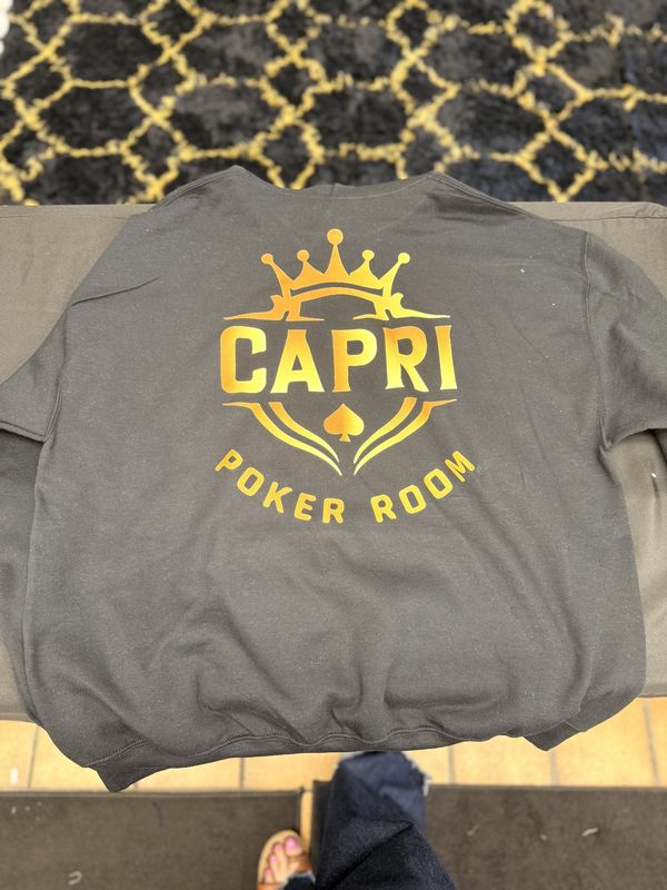 CAPRI Poker Room - HOODIE Left Chest + Full Back