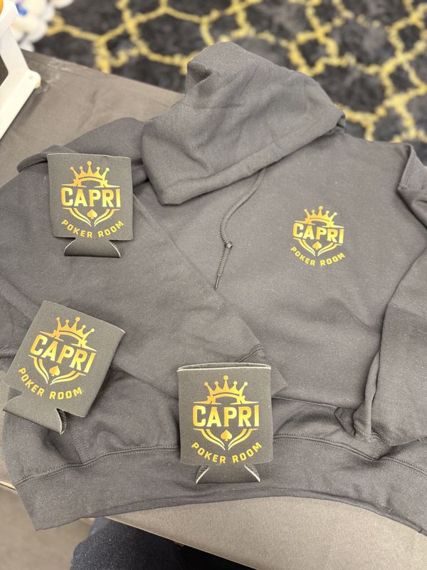 CAPRI Poker Room - HOODIE Left Chest + Full Back