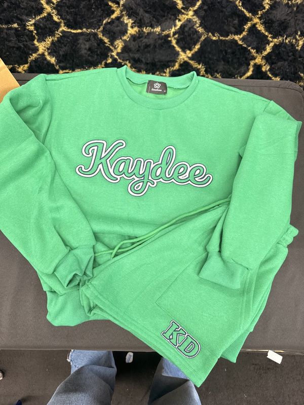 Kappa Delta Green Crewneck/Short Set