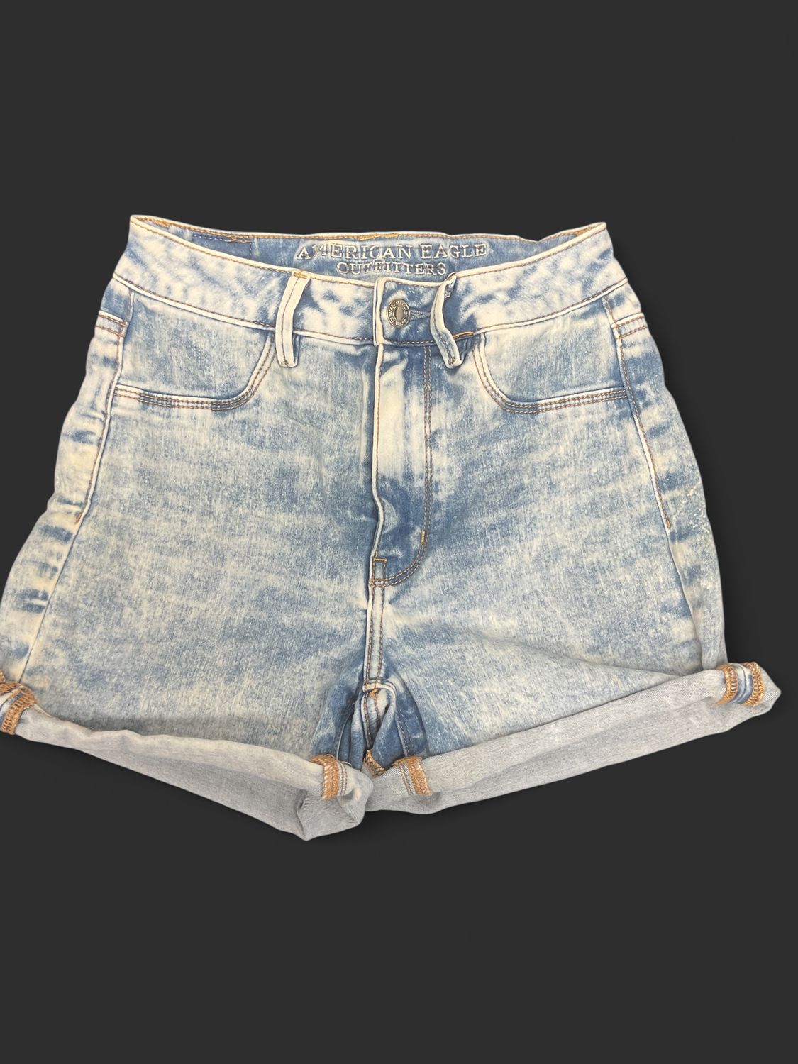 American Eagle Distressed Denim Shorts | Size 000 | High Rise Festival Shorts