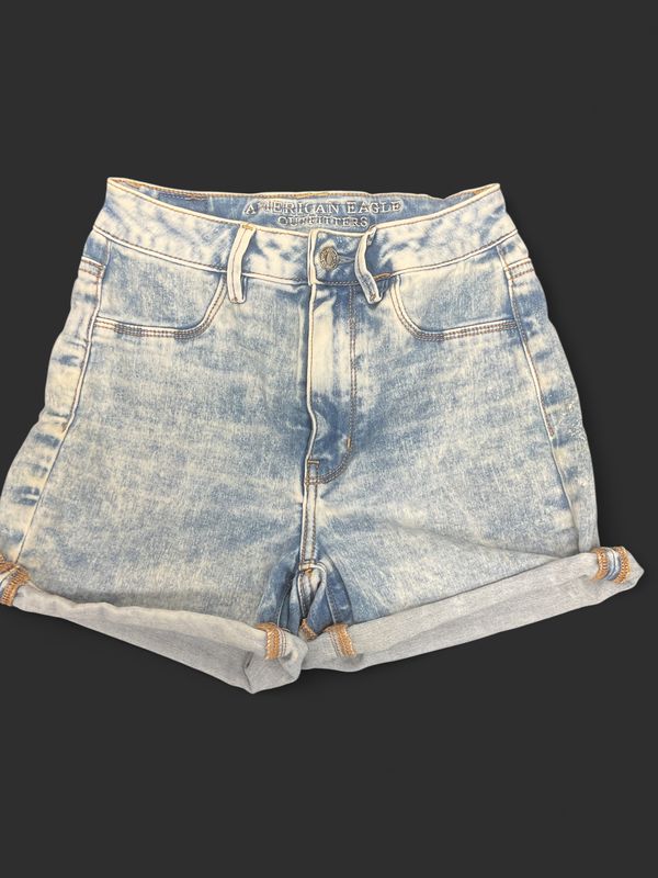 American Eagle Distressed Denim Shorts | Size 000 | High Rise Festival Shorts