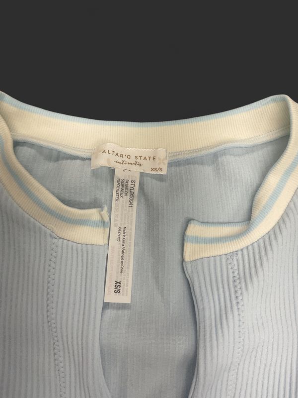 Altar’d State Intimates Ribbed Lounge Crop Top | Baby Blue | XS/S | NWT
