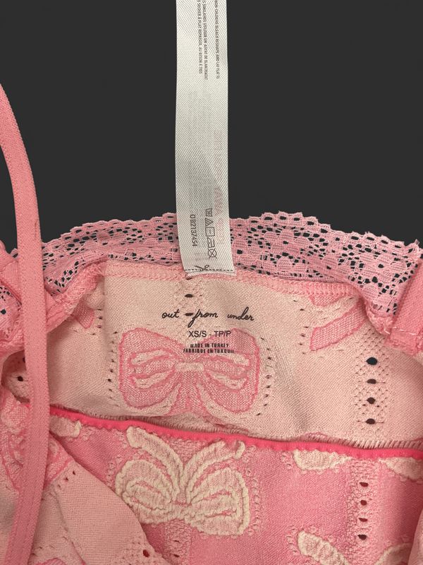 Out From Under Pink Bow Knit Cami | XS/S | Coquette Cottagecore Tank