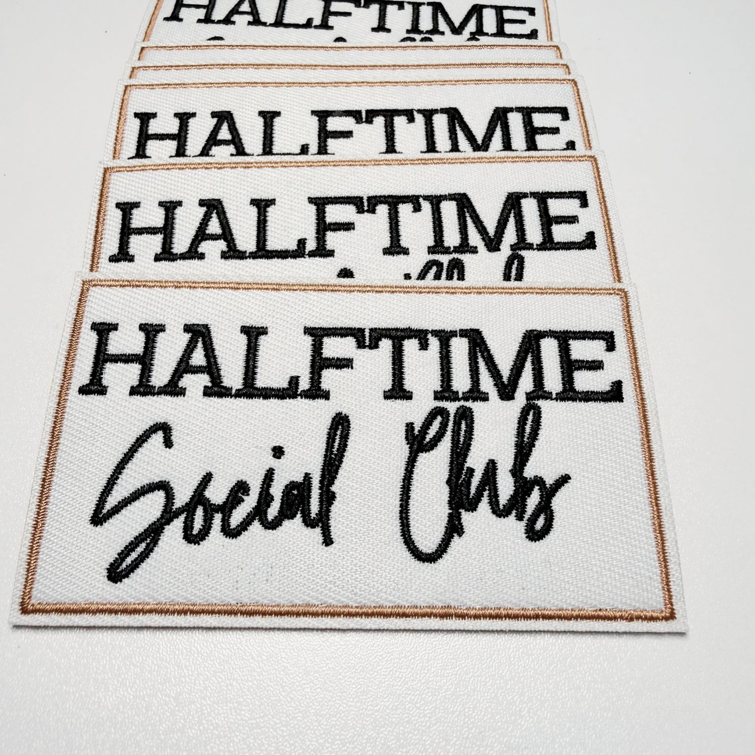 3.5" HALFTIME Social Club -  Embroidered Hat Patch