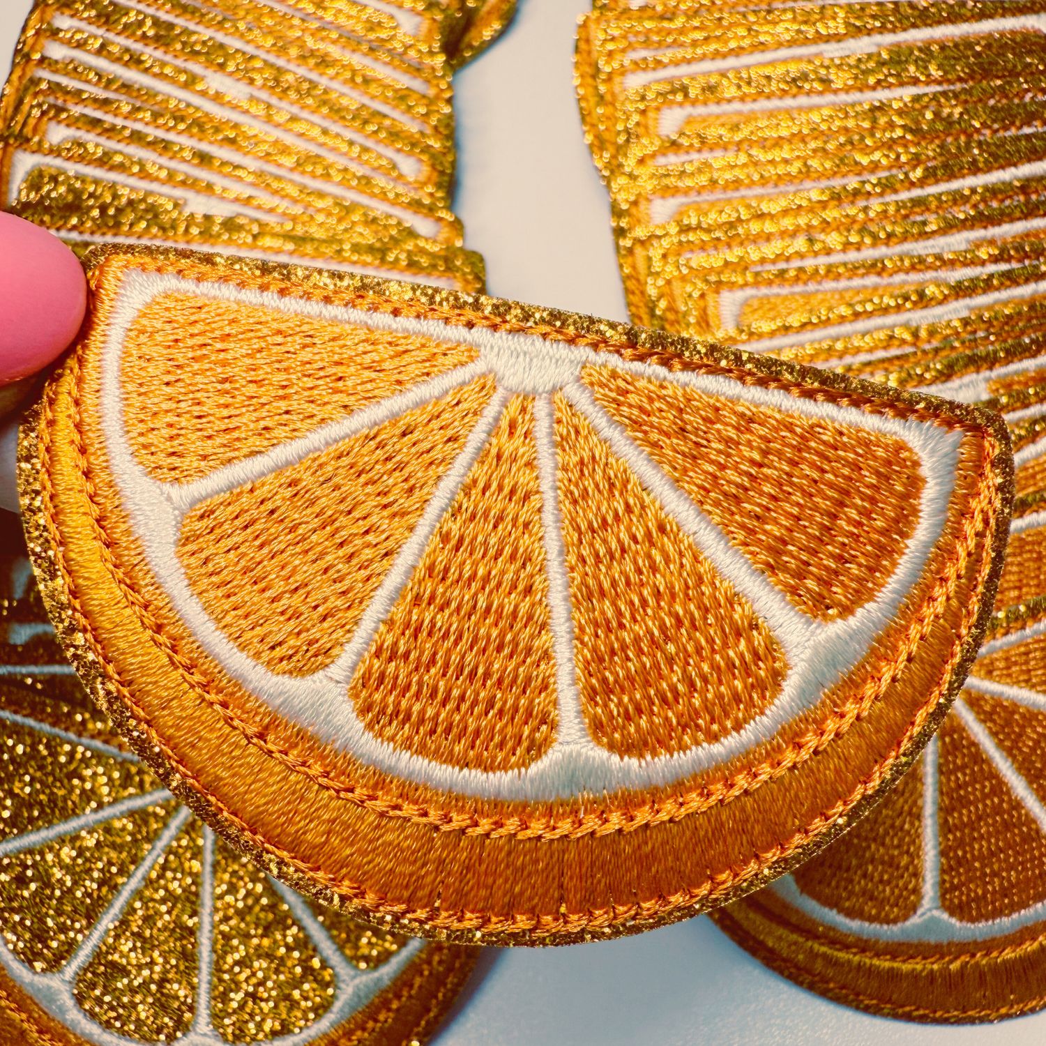 2.5" Orange (2 Options) -  Embroidered Hat Patch: Full Embroidered