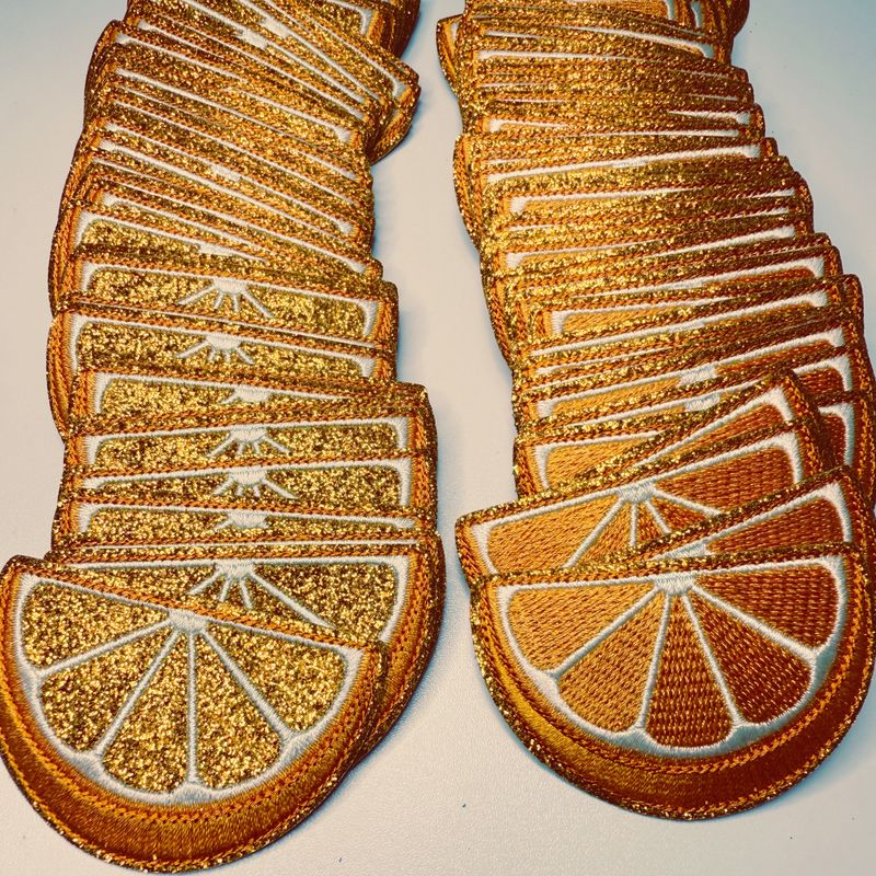 2.5" Orange (2 Options) -  Embroidered Hat Patch: Full Embroidered