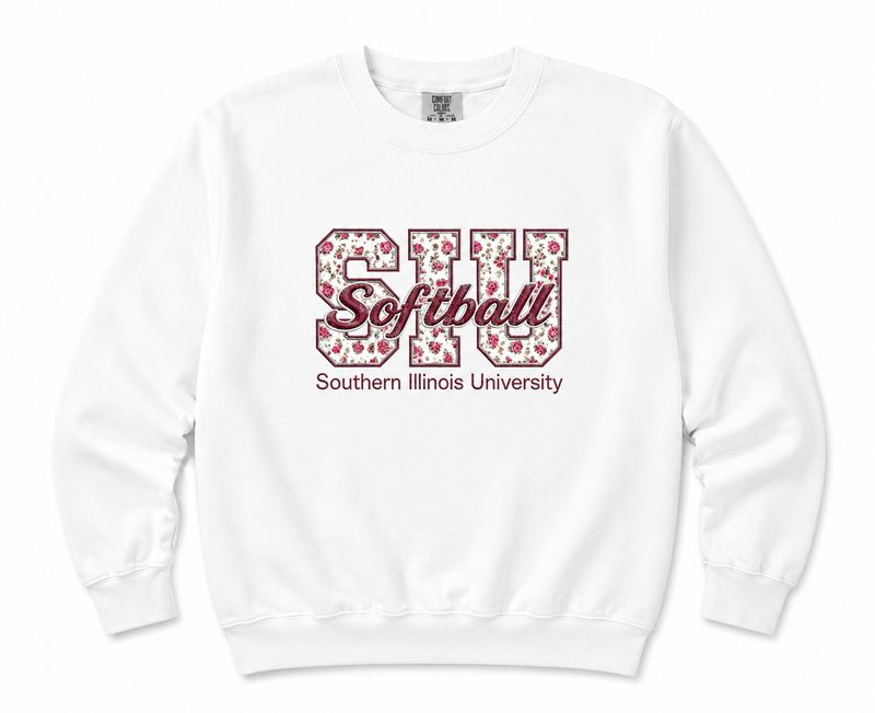 SIU Softball Appliqué Comfort Colors® Sweatshirt