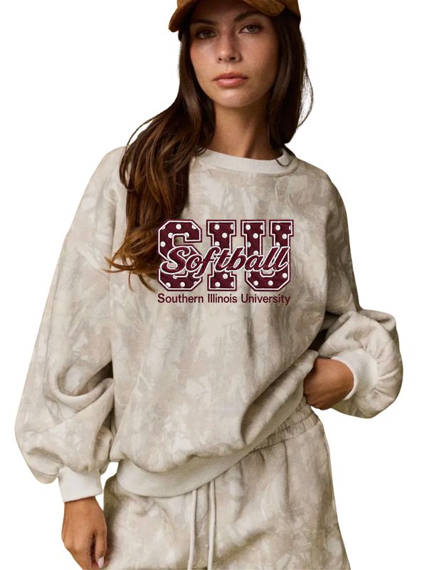 SIU Softball Oversized Camo Crewneck &amp; Shorts Set