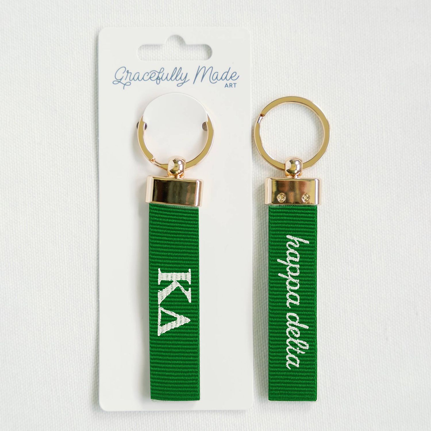 Kappa Delta Embroidered Keychain, Sorority 