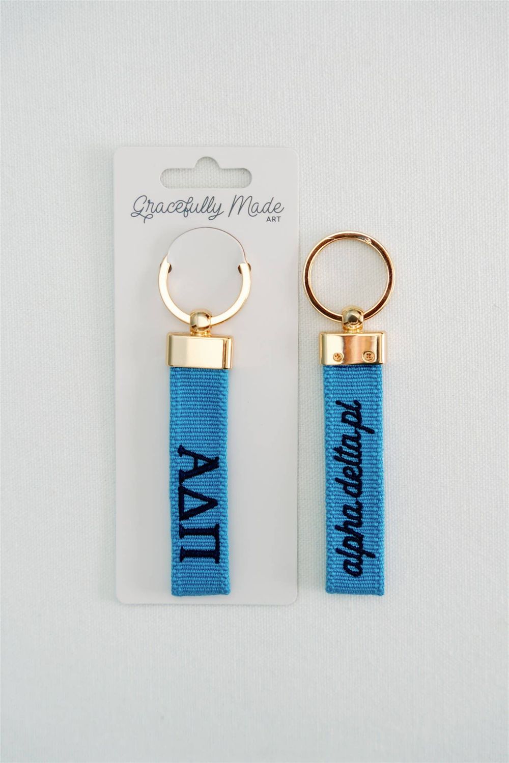 Alpha Delta Pi Embroidered Keychain, Sorority 
