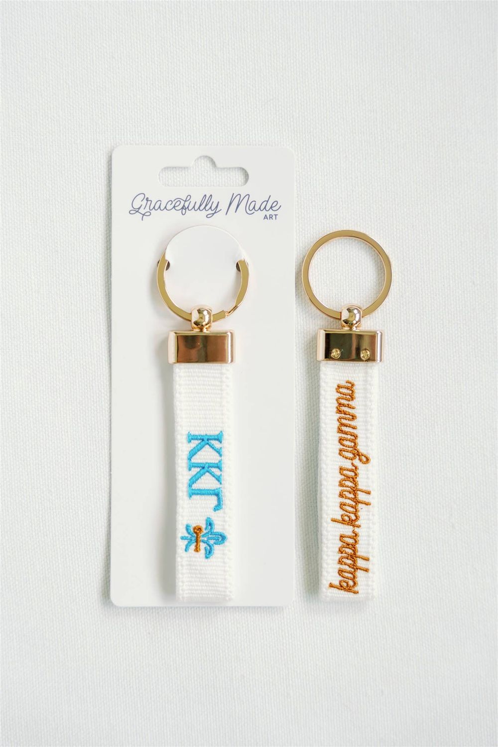 Kappa Kappa Gamma Embroidered Keychain, Sorority(1)