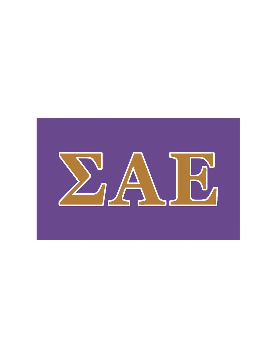 Fraternity Greek Letter Flag: Sigma Alpha Epsilon
