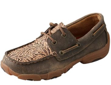Twisted X Kids Tooled Casual Mocs  TCYDM0017, Size: 13