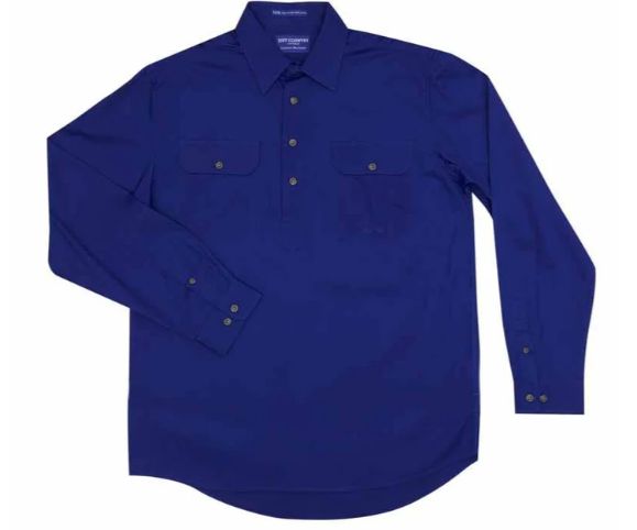 Just Country Cameron Workshirts 1/2 Plkt, Colour: Cobalt, Size: 2X