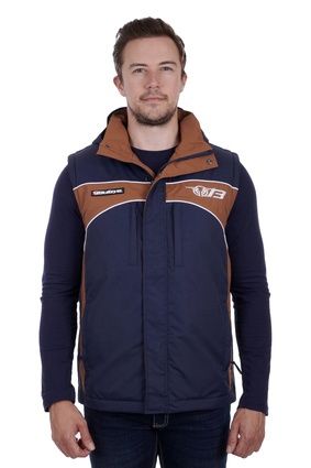 Bullzye Mens Bazooka Vest Navy/Tan