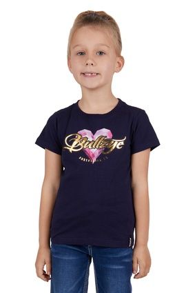 Girls Heart S/S Tee, Size: 4