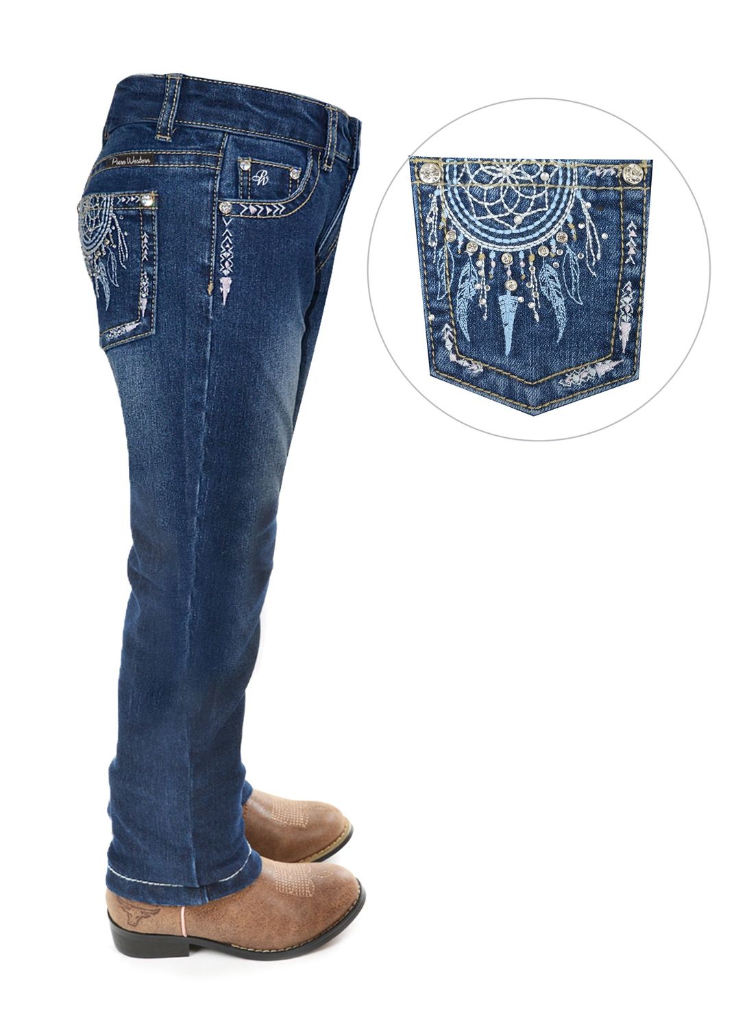 Pure Western Trudy Slim Leg Jean Kids, Size: 4