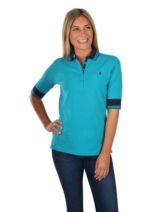 Thomas Cook Womens Kerry Polo, Colour: Blue Teal, Size: 8