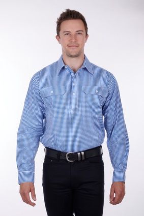 Mens Devin H/Placket L/S Shirt, Size: XS