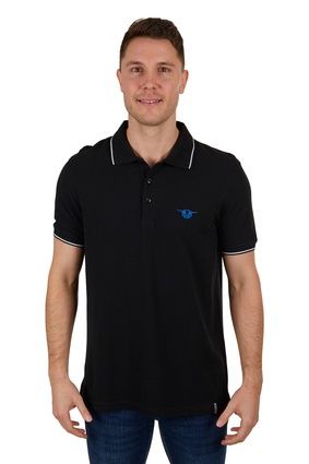 Bullzye Mens Dennis Black SS Polo