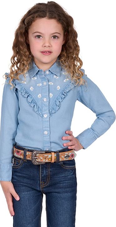 Girls Phoebe L/S Shirt, Size: 4