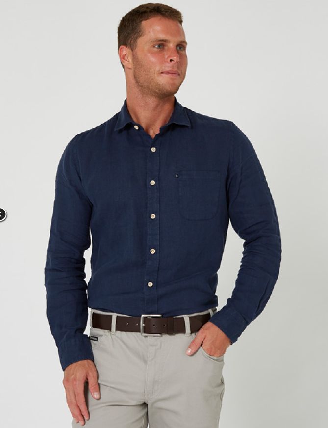 Pilbara Men&#39;s Linen L/S Shirt, Size: M
