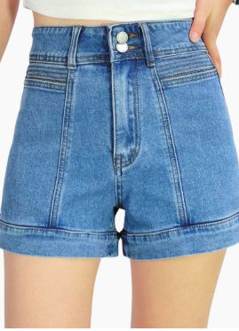 Country Denim Detailed Stitch Short